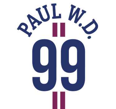 μπλουζάκια με μοτίβο ποδοσφαιρικών συλλόγων με όνομα - TenStickers