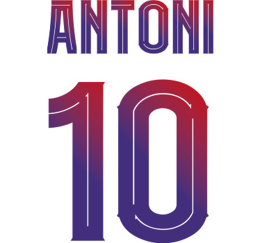 Fodboldklub mønster med striber T-shirts med navn - TenStickers