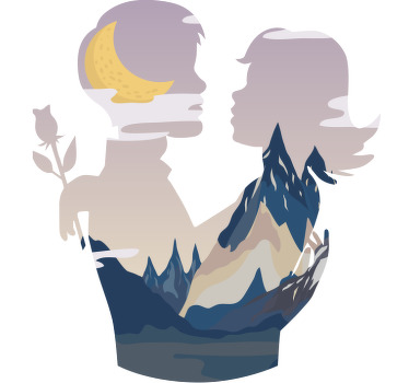 Two anime characters in love custom t-shirt - TenStickers