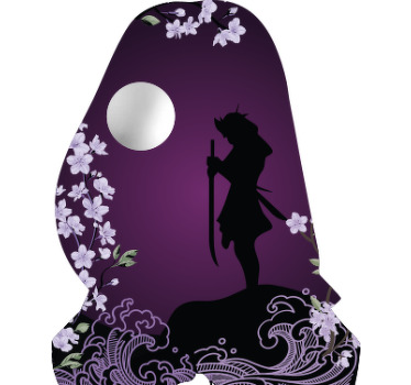 T-shirt silhouet met kersenbloesems - TenStickers