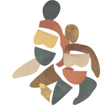 Figuras abstractas tono otoñal camiseta personalizada - TenVinilo