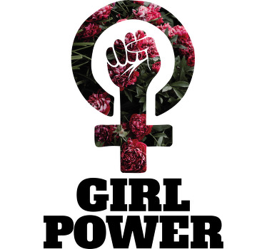 Kadınlar, kız gücü özel t-shirt söyleyerek imzalar - TenStickers