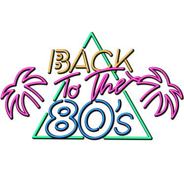 Zurück zum 80er logo custom T-Shirt - TenStickers