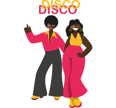 Dans eden 80'ler disko adam özel tişört - TenStickers