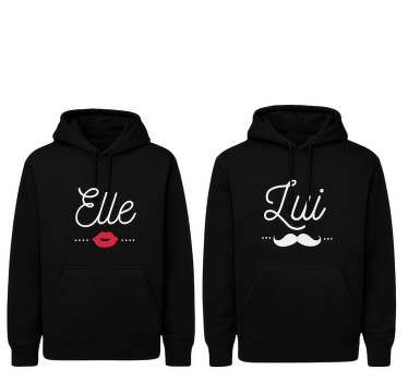 Sweat elle et lui conçoivent - TenStickers