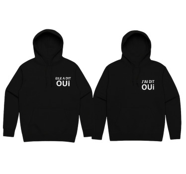 Sweatshirt couple j'ai dit oui - TenStickers