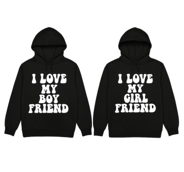I love my couple hoodie - TenStickers