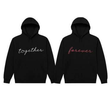 Couple together forever hoodie - TenStickers