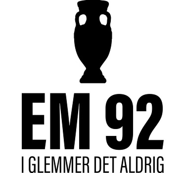 Vi vil aldrig glemme euro cup 92 custom t-shirt - TenStickers