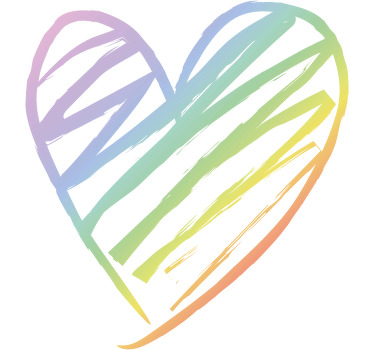 彩虹全息心线情侣 t 恤 - TenStickers