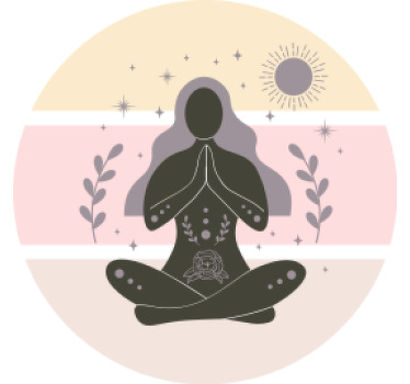 Camiseta silueta de mujer meditativa - TenVinilo