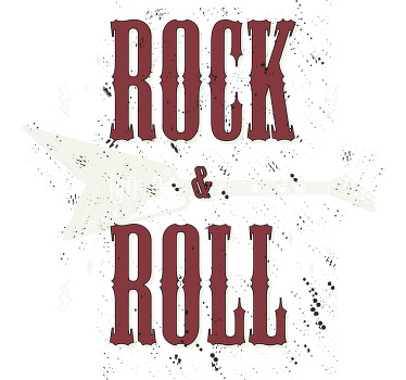Rock n 'roll com t-shirt personalizada com produtode guitarra - TenStickers