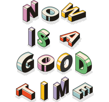 Tshirt Kind Jetzt ist eine gute zeit bunt - TenStickers