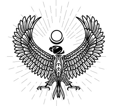 Mısır güneş tanrısı 'horus' özel tişört - TenStickers