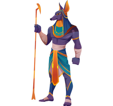 Camiseta personalizada recreación colorida de anubis - TenVinilo