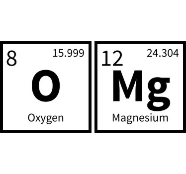 Omg kimyasal element kelime özel tişört - TenStickers