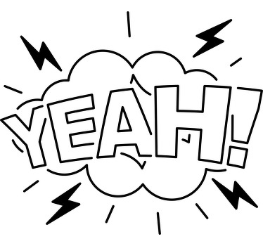 Camiseta personalizada discurso cómico de dibujos animados "sí" - TenVinilo