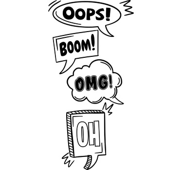 Hauskoja puhekuplia sarjakuva mukautettu t-paita - Tenstickers