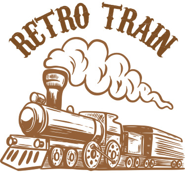 Yolculuklar tren vintage baskılı özel tişört - TenStickers