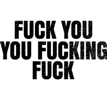 "Fuck you you fucking fuck" custom t-shirt - TenStickers