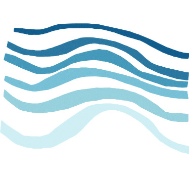 Pastel renkli dalgalar özel tişört - TenStickers