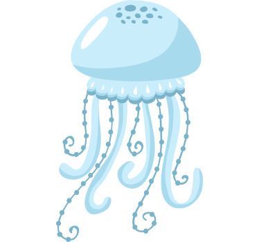 Camiseta infantil Criaturas marinas medusas azules - TenVinilo