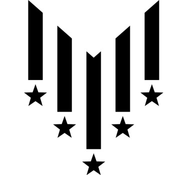 Camiseta personalizada "estilo contemporáneo" de estrellas negras - TenVinilo