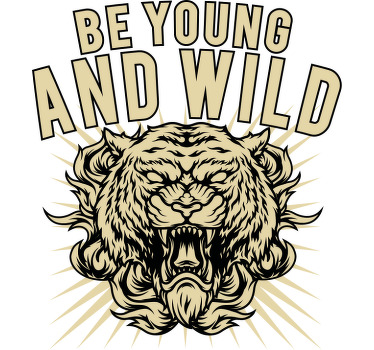 Be wild "컨템포러리 스타일" 커스텀 티셔츠 - TenStickers