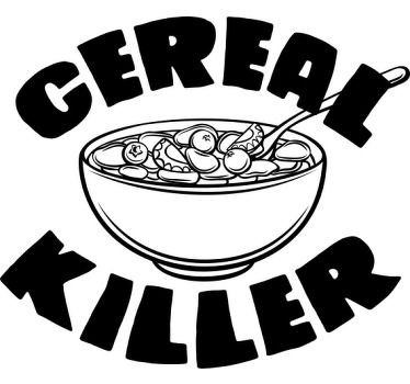 Cereal killer "moderne stil" t-shirt - TenStickers