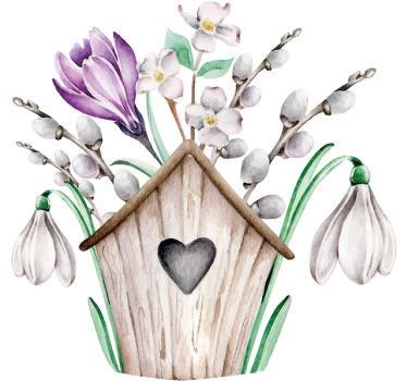 Elegantní tričko s květinovým designem sněženky - TenStickers