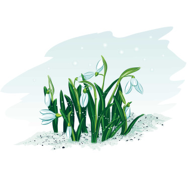 Barn illustrationer av snödroppar anpassad t-shirt - Tenstickers