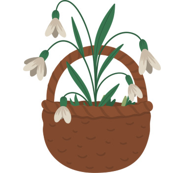 T-shirts panier de fleurs - TenStickers