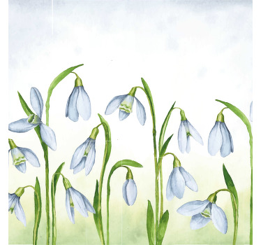 Güzel kardelen çiçek tasarım tişört - TenStickers