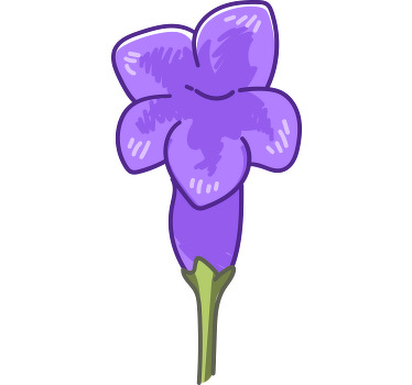 Vrt veličanstvene ljubičaste majice s krokusima - TenStickers