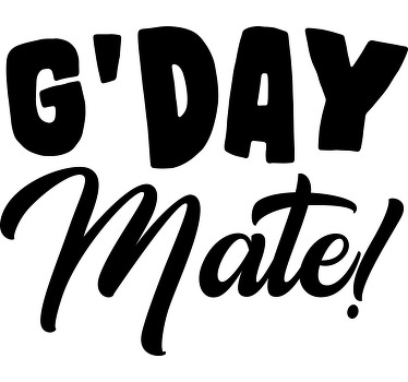 G' Day mate! Aussie sayings custom t-shirt - TenStickers