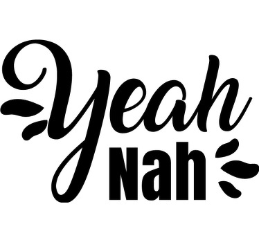 Yeah, Nah. Aussie slang phrases Couple t shirts - TenStickers