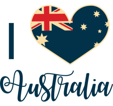 I love Australia , design custom t-shirt - TenStickers