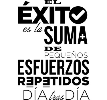 El éxito suma de esfuerzos camiseta personalizada - TenVinilo