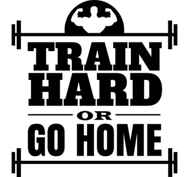 Sıkı çalış ya da eve git özel tişört - TenStickers