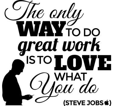 Yaptığın işi seviyorum "stevejobs" özel tişört - TenStickers