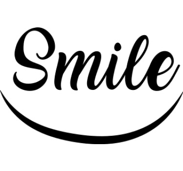 Smile writing custom t-shirt - TenStickers