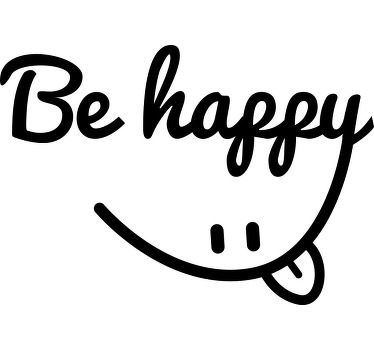 Mutlu ol yazı özel tişört - TenStickers