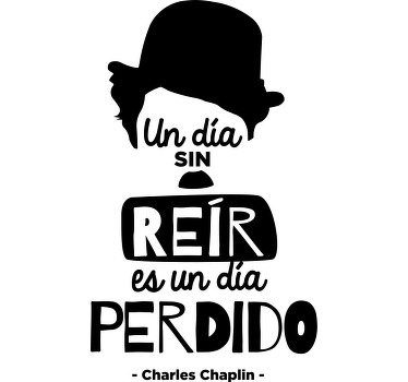 Camiseta personalizada chaplin un día sin reír - TenVinilo
