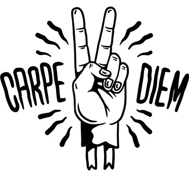 t-shirt personalizada carpe diem à mão - TenStickers