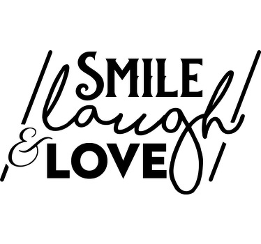 Camiseta sonreir reír amar - TenVinilo