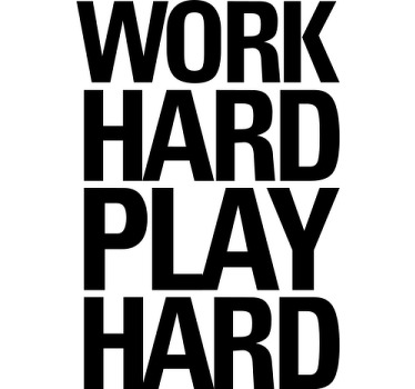 "work hard play hard" mukautettu t-paita - Tenstickers
