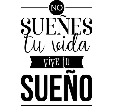 Vive tu sueño camiseta personalizada - TenVinilo