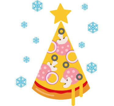 Koszulka świąteczna choinka z  pizzy - TenStickers