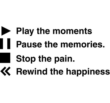 재생 일시 중지 및 되감기 사용자 정의 티셔츠 - TenStickers