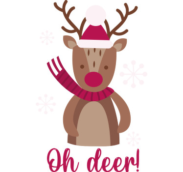 Christmas t-shirt "oh deer" Christmas shirt - TenStickers